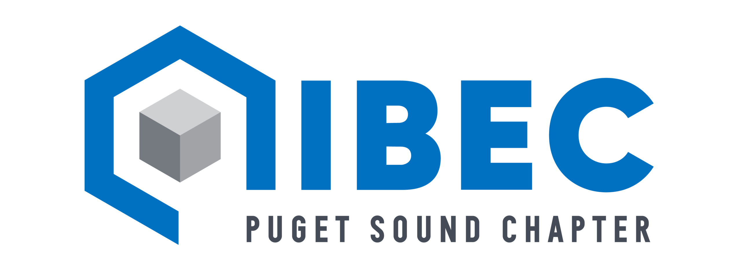 Blue and white IIBEC Puget Sound Chapter logo.